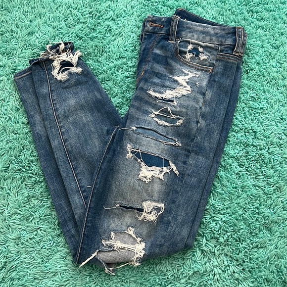 American Eagle (stretch) size 4 curvy High Rise Jeggings - Picture 1 of 3